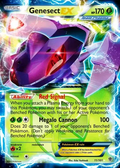 Genesect-EX 11/101 Plasma Blast Pokemon card
