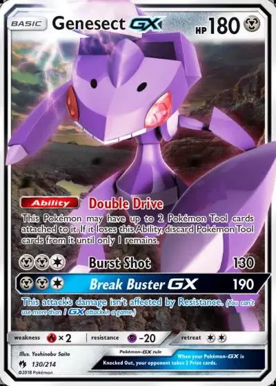 Genesect-GX 130/214 Lost Thunder Pokemon card