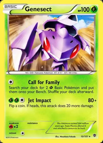 Genesect 10/101 Plasma Blast Pokemon card