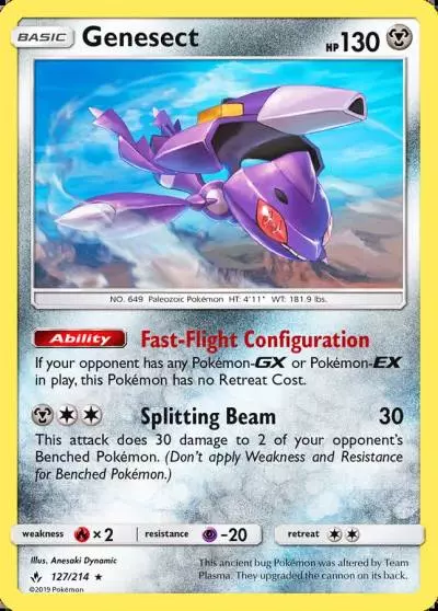 Genesect 127/214 Unbroken Bonds Pokemon card