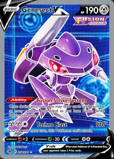 Genesect V 254/264 Fusion Strike Pokemon card