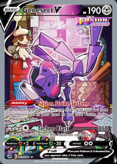 Genesect V 255/264 Fusion Strike Pokemon card