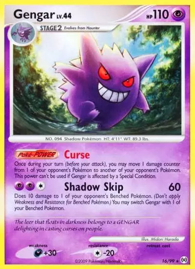 Gengar 16/99 Arceus Pokemon card