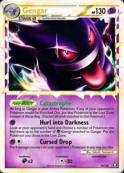 Gengar 94/102 HS—Triumphant Pokemon card