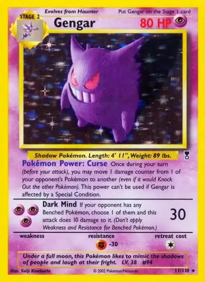 Gengar 11/110 Legendary Collection Pokemon card