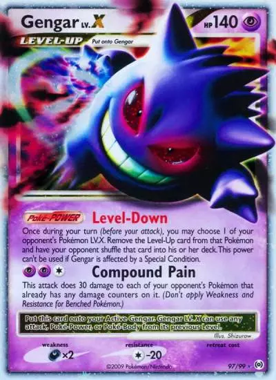 Gengar LV.X 97/99 Arceus Pokemon card