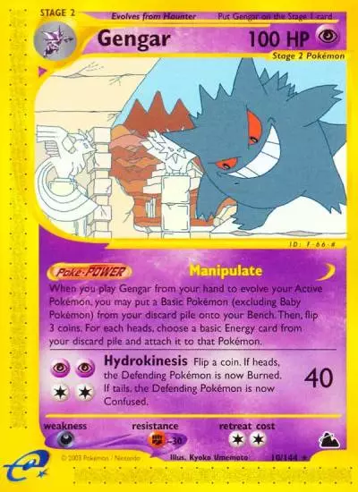 Gengar 10/144 Skyridge Pokemon card