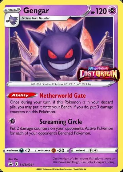 Gengar SWSH241/307 SWSH Black Star Promos Pokemon card