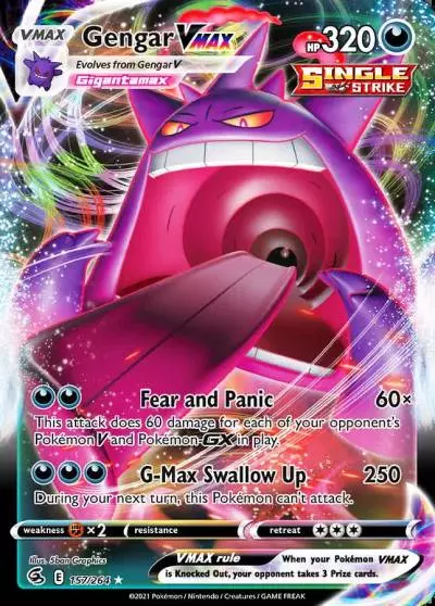 Gengar VMAX 157/264 Fusion Strike Pokemon card