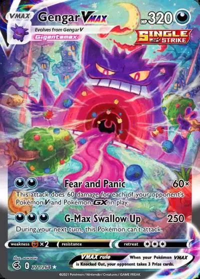 Gengar VMAX 271/264 Fusion Strike Pokemon card