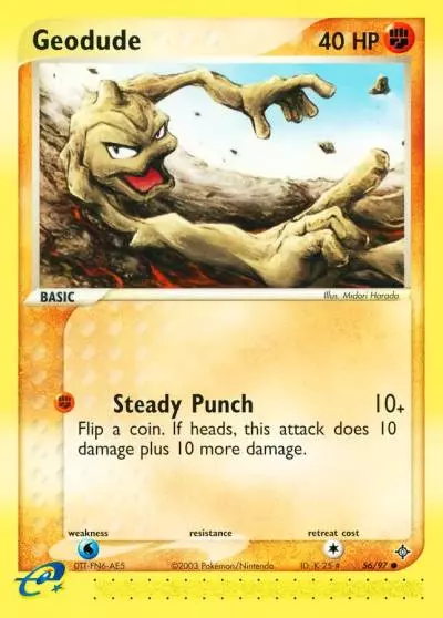 Geodude 56/97 Dragon Pokemon card