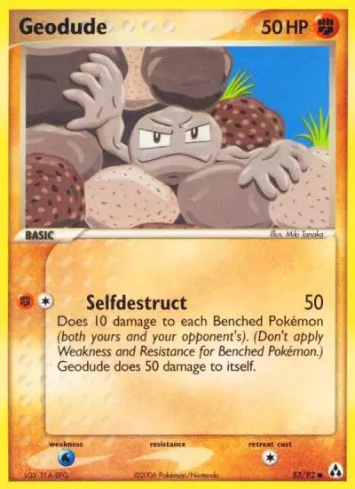 Geodude 53/92 Legend Maker Pokemon card