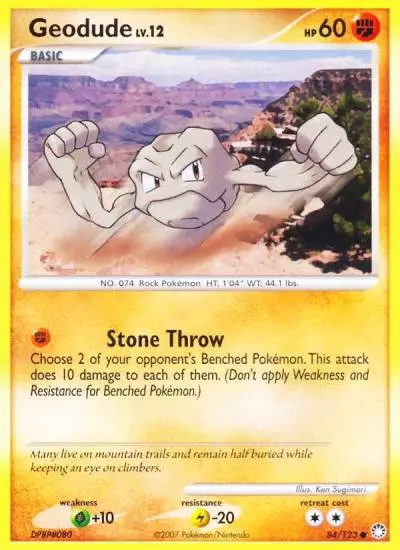 Geodude 84/123 Mysterious Treasures Pokemon card