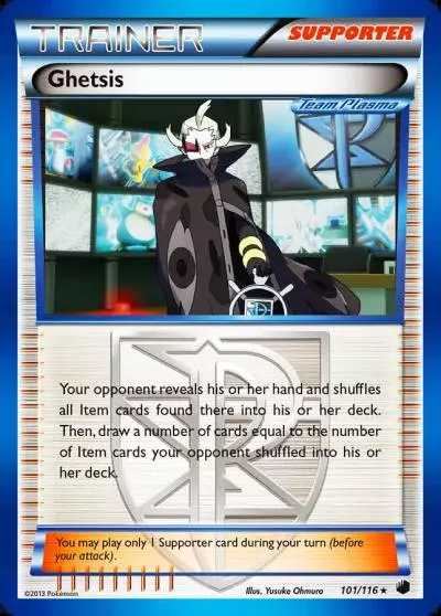 Ghetsis 101/116 Plasma Freeze Pokemon card