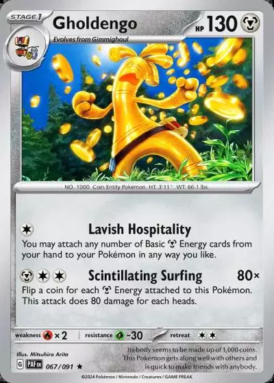 Gholdengo 67/91 Paldean Fates Pokemon card