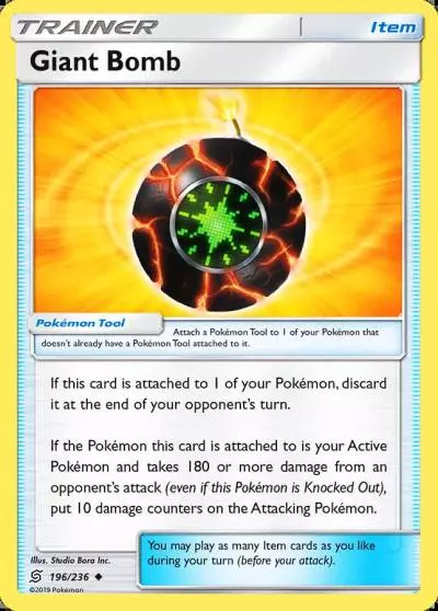 Giant Bomb 196/236 Unified Minds Pokemon card