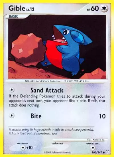 Gible 106/147 Supreme Victors Pokemon card