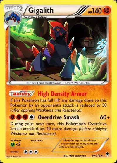 Gigalith 50/119 Phantom Forces Pokemon card