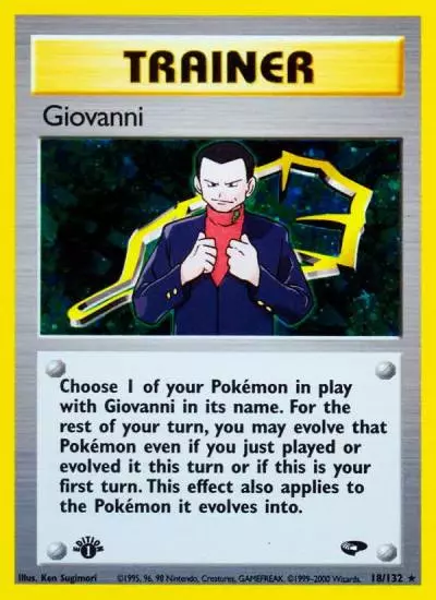 Giovanni 18/132 Gym Challenge Pokemon card