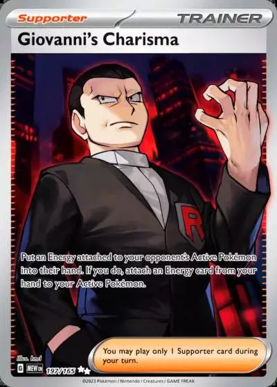 Giovanni's Charisma 197/165 151 Pokemon card