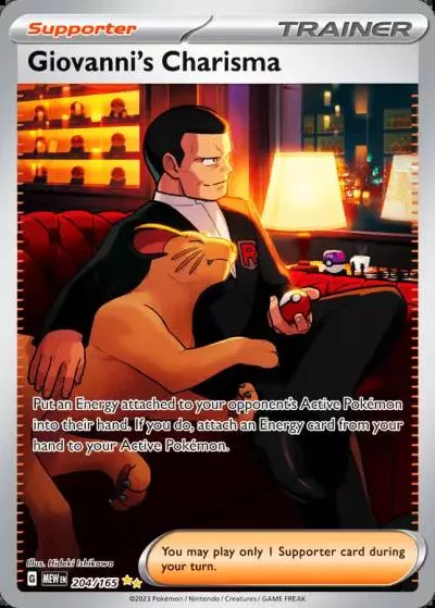 Giovanni's Charisma 204/165 151 Pokemon card