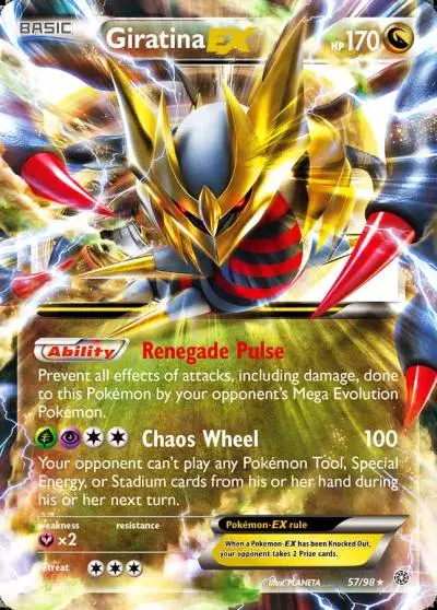 Giratina-EX 57/98 Ancient Origins Pokemon card