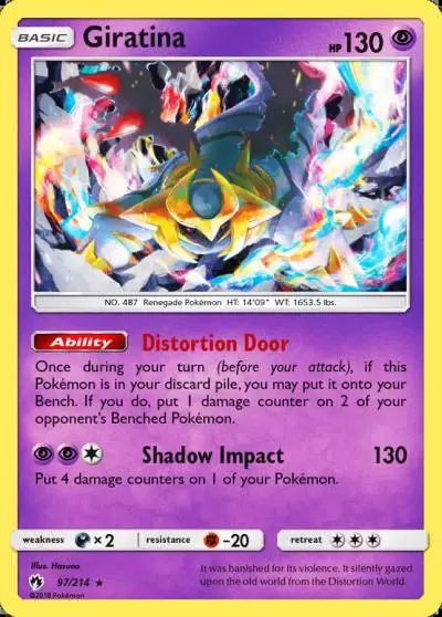 Giratina 97/214 Lost Thunder Pokemon card