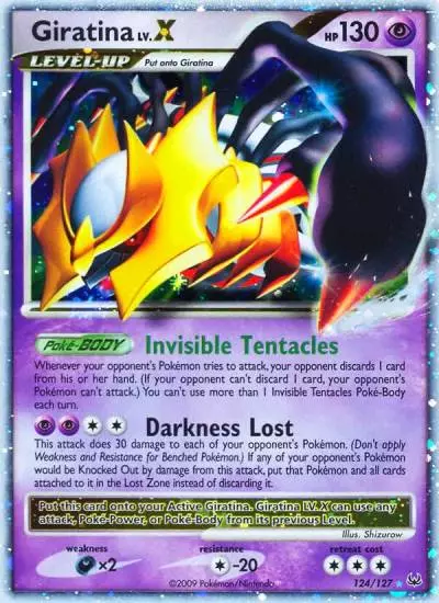 Giratina LV.X 124/127 Platinum Pokemon card