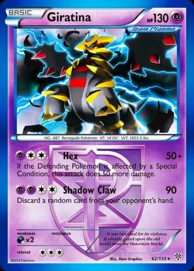 Giratina 62/135 Plasma Storm Pokemon card