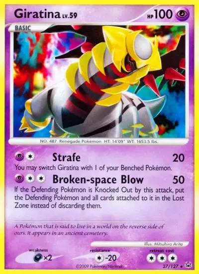 Giratina 27/127 Platinum Pokemon card