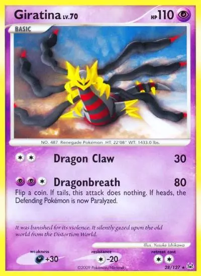 Giratina 28/127 Platinum Pokemon card