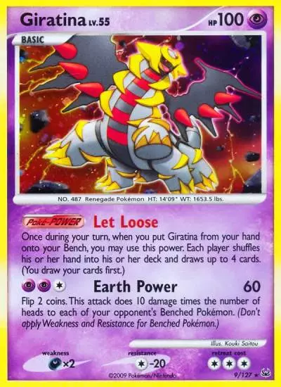 Giratina 9/127 Platinum Pokemon card
