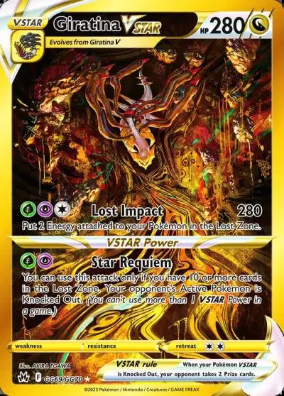 Giratina VSTAR GG69/70 Crown Zenith Galarian Gallery Pokemon card
