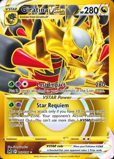 Giratina VSTAR 212/196 Lost Origin Pokemon card