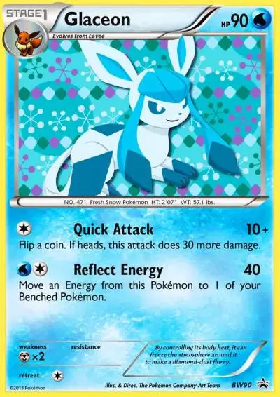 Glaceon BW90/101 BW Black Star Promos Pokemon card