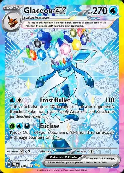 Glaceon ex 150/131 Prismatic Evolutions Pokemon card