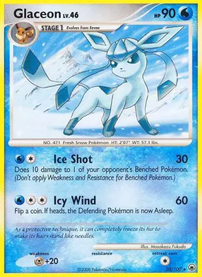 Glaceon 20/100 Majestic Dawn Pokemon card
