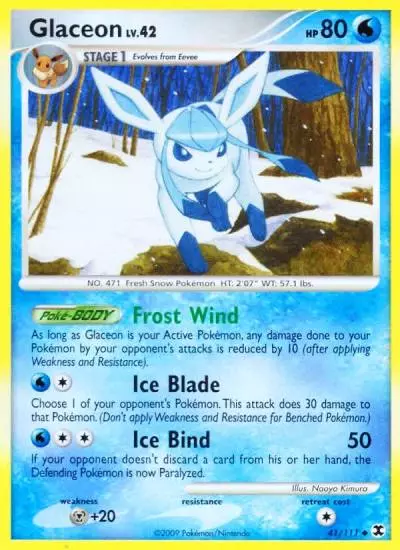 Glaceon 41/111 Rising Rivals Pokemon card