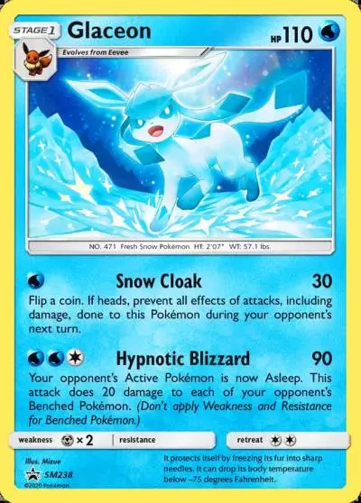 Glaceon SM238/248 SM Black Star Promos Pokemon card