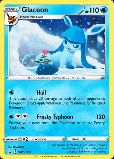 Glaceon SWSH192/307 SWSH Black Star Promos Pokemon card