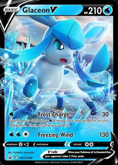 Glaceon V SWSH196/307 SWSH Black Star Promos Pokemon card