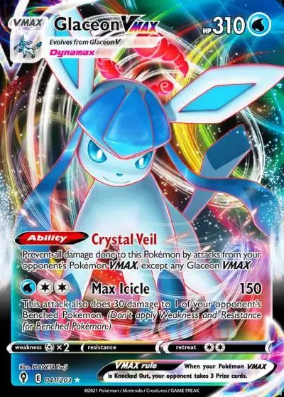 Glaceon VMAX 41/203 Evolving Skies Pokemon card
