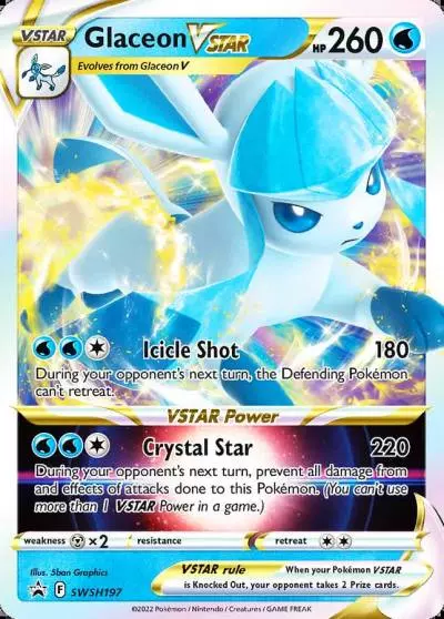 Glaceon VSTAR SWSH197/307 SWSH Black Star Promos Pokemon card