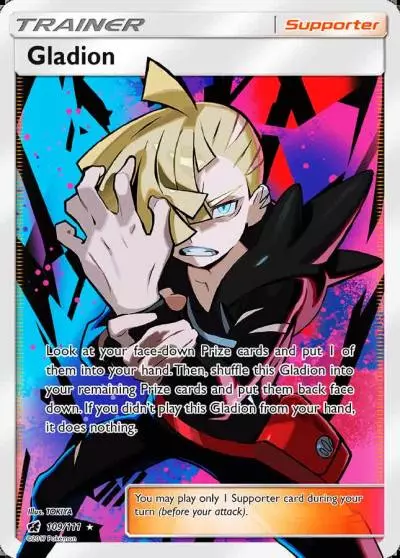 Gladion 109/111 Crimson Invasion Pokemon card