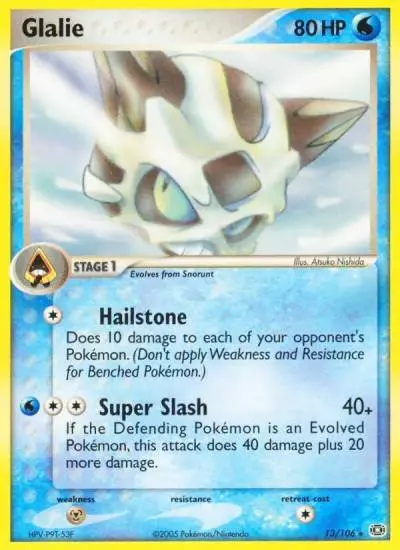 Glalie 13/106 Emerald Pokemon card