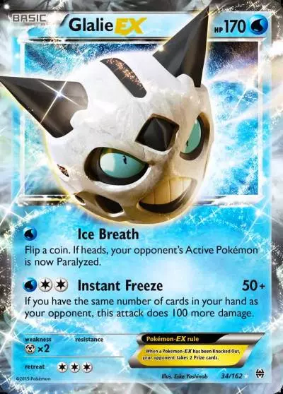 Glalie-EX 34/162 BREAKthrough Pokemon card