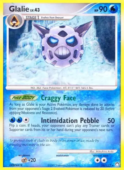 Glalie 25/123 Mysterious Treasures Pokemon card