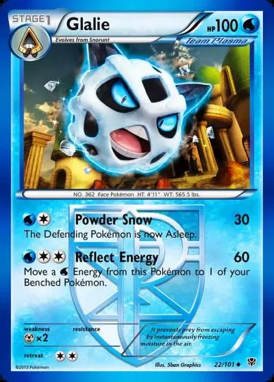 Glalie 22/101 Plasma Blast Pokemon card