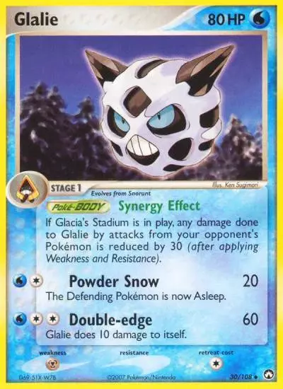 Glalie 30/108 Power Keepers Pokemon card