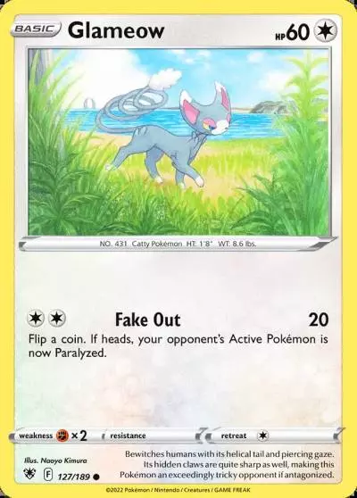 Glameow 127/189 Astral Radiance Pokemon card